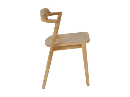 Lot 2 Chaises Japandi En Teck Naturel - Joko
