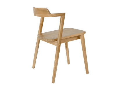 Lot 2 Chaises Japandi En Teck Naturel - Joko