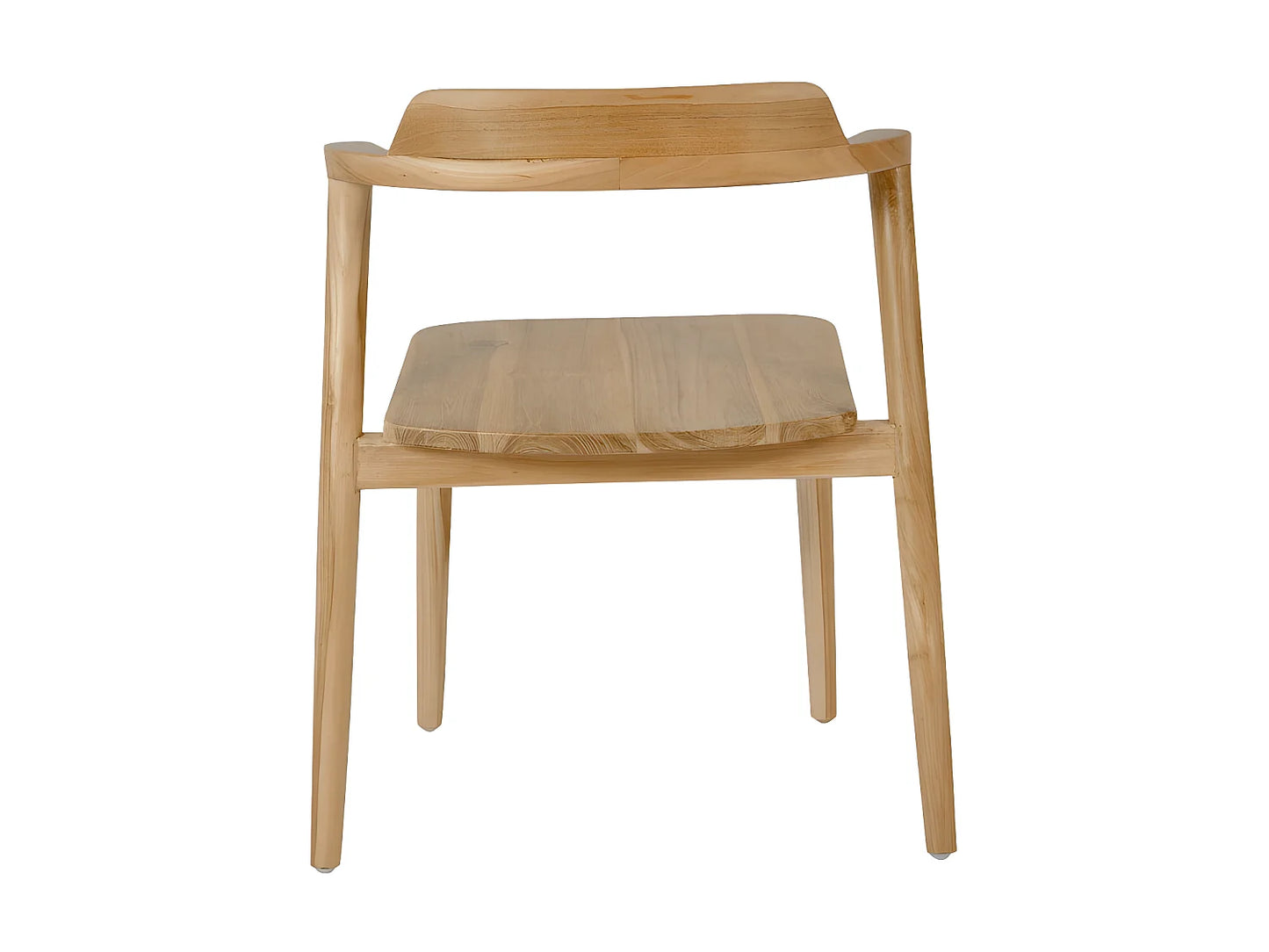 Lot 2 Chaises Japandi En Teck Naturel - Joko