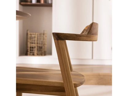 Lot 2 Chaises Japandi En Teck Naturel - Joko