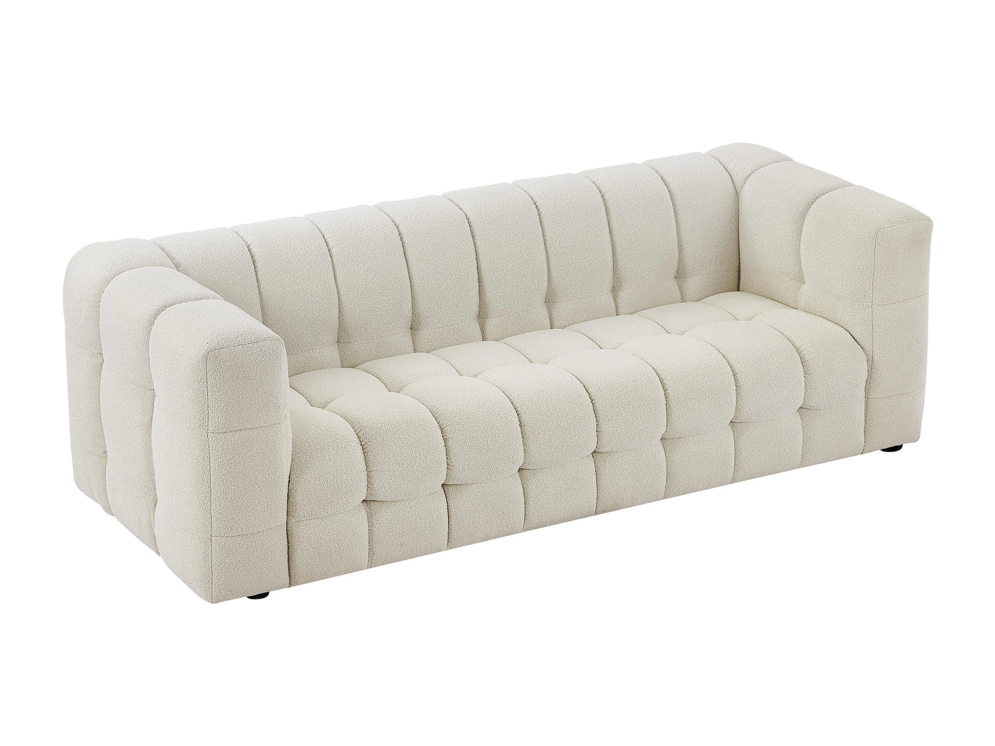 Canapé Japandi Nuage Bouclette Beige 3 Places - Lerici
