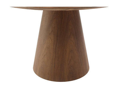 Table Ronde Japandi Quatre Couverts Naturel Foncé - Antaliza