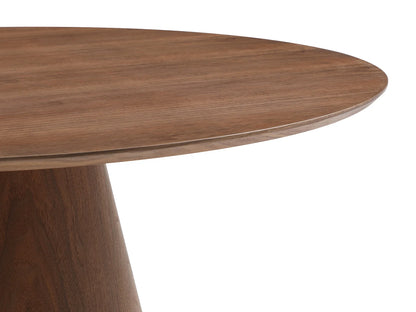 Table Ronde Japandi Quatre Couverts Naturel Foncé - Antaliza