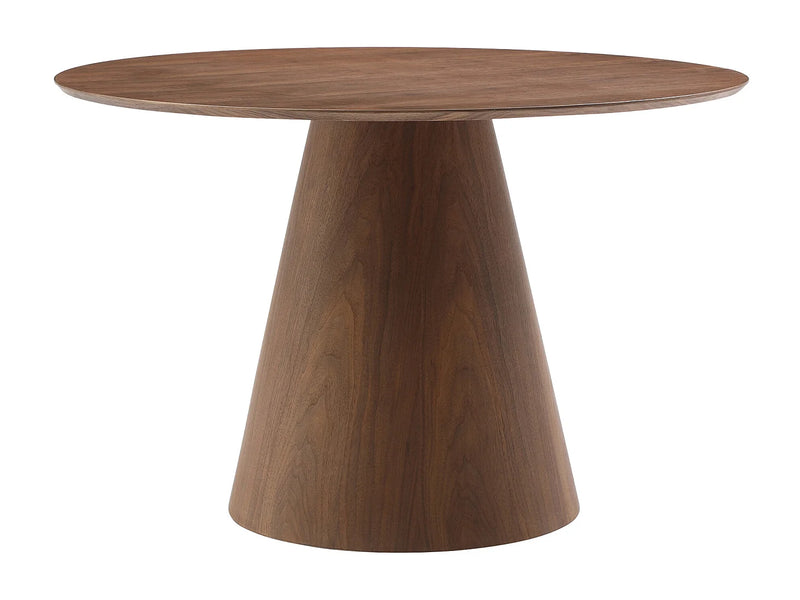 Table Ronde Japandi Quatre Couverts Naturel Foncé - Antaliza