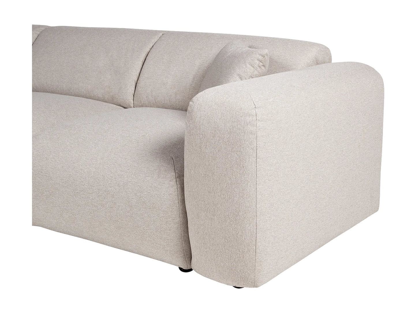 Grand Canapé Japandi D'Angle Chiné Beige - Pogni