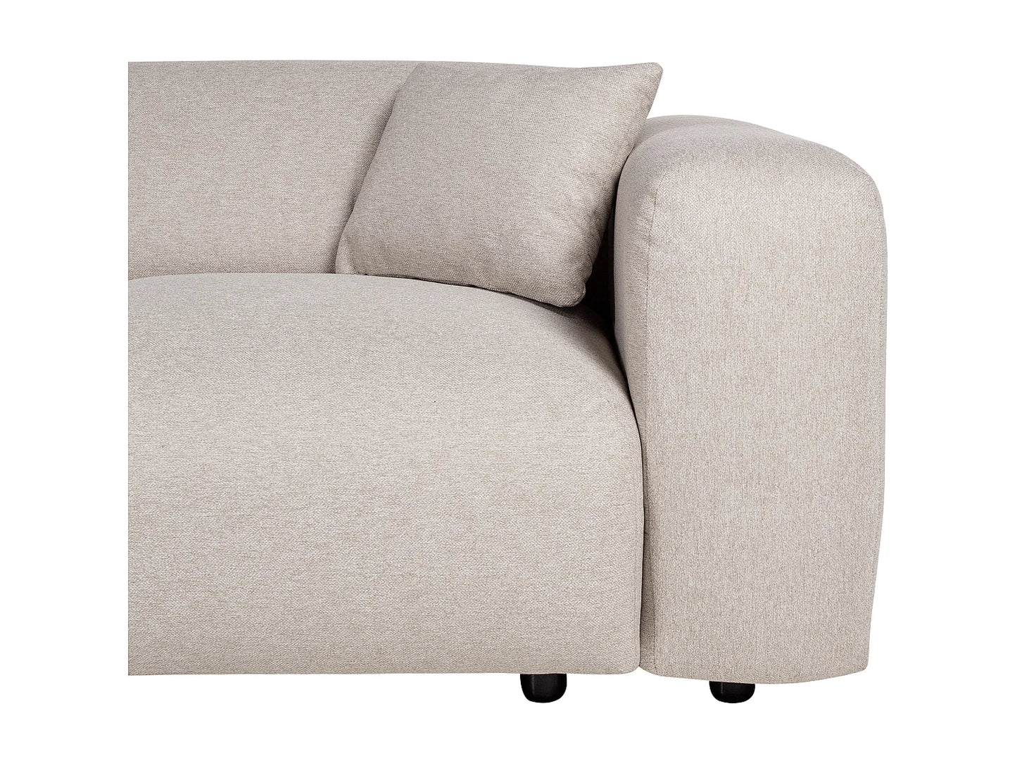 Grand Canapé Japandi D'Angle Chiné Beige - Pogni