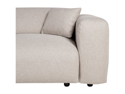 Grand Canapé Japandi D'Angle Chiné Beige - Pogni