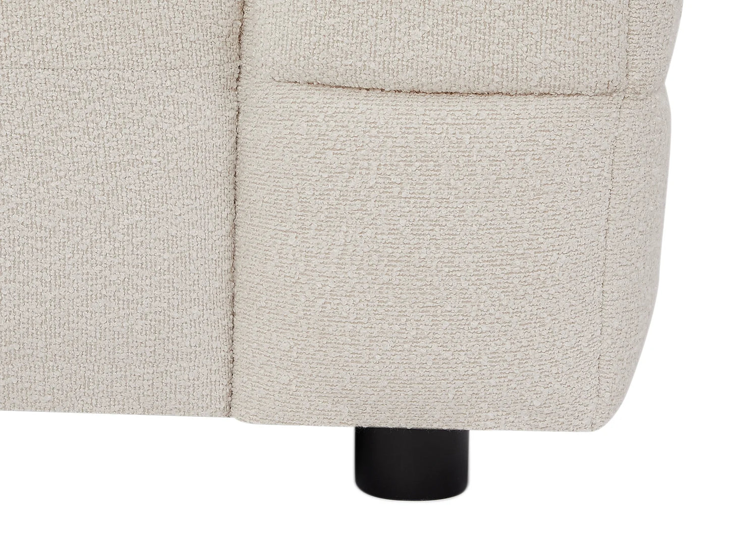 Fauteuil Japandi Bouclette Design Blanc - Lerici