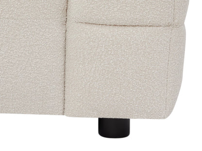 Fauteuil Japandi Bouclette Design Blanc - Lerici