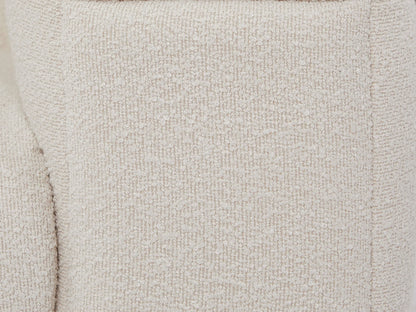 Fauteuil Japandi Bouclette Design Blanc - Lerici