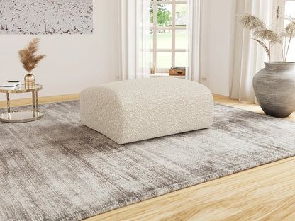 Pouf Nuage Japandi Bouclette Blanc - Pogni