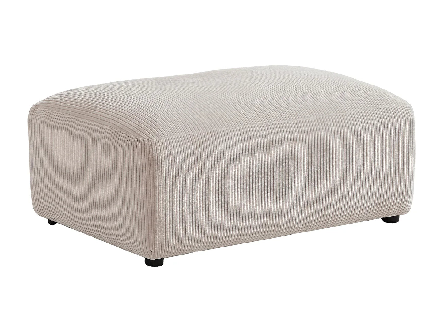Pouf Linéaire Japandi Velours Beige - Tirono