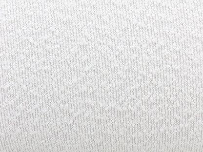 Fauteuil Japandi Crapaud Pivotant Bouclette Blanc - Pozeti
