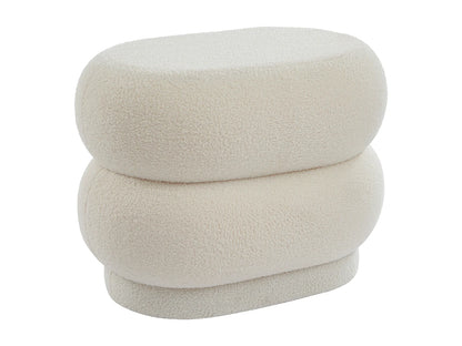 Pouf Carré Japandi Laine Et Bois - Boston