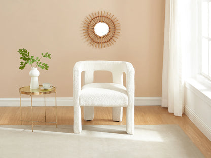 Duo Chaises Accoudoirs Japandi Bouclette Métal - Sofana