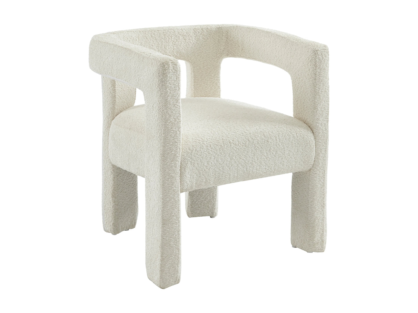 Duo Chaises Accoudoirs Japandi Bouclette Métal - Sofana