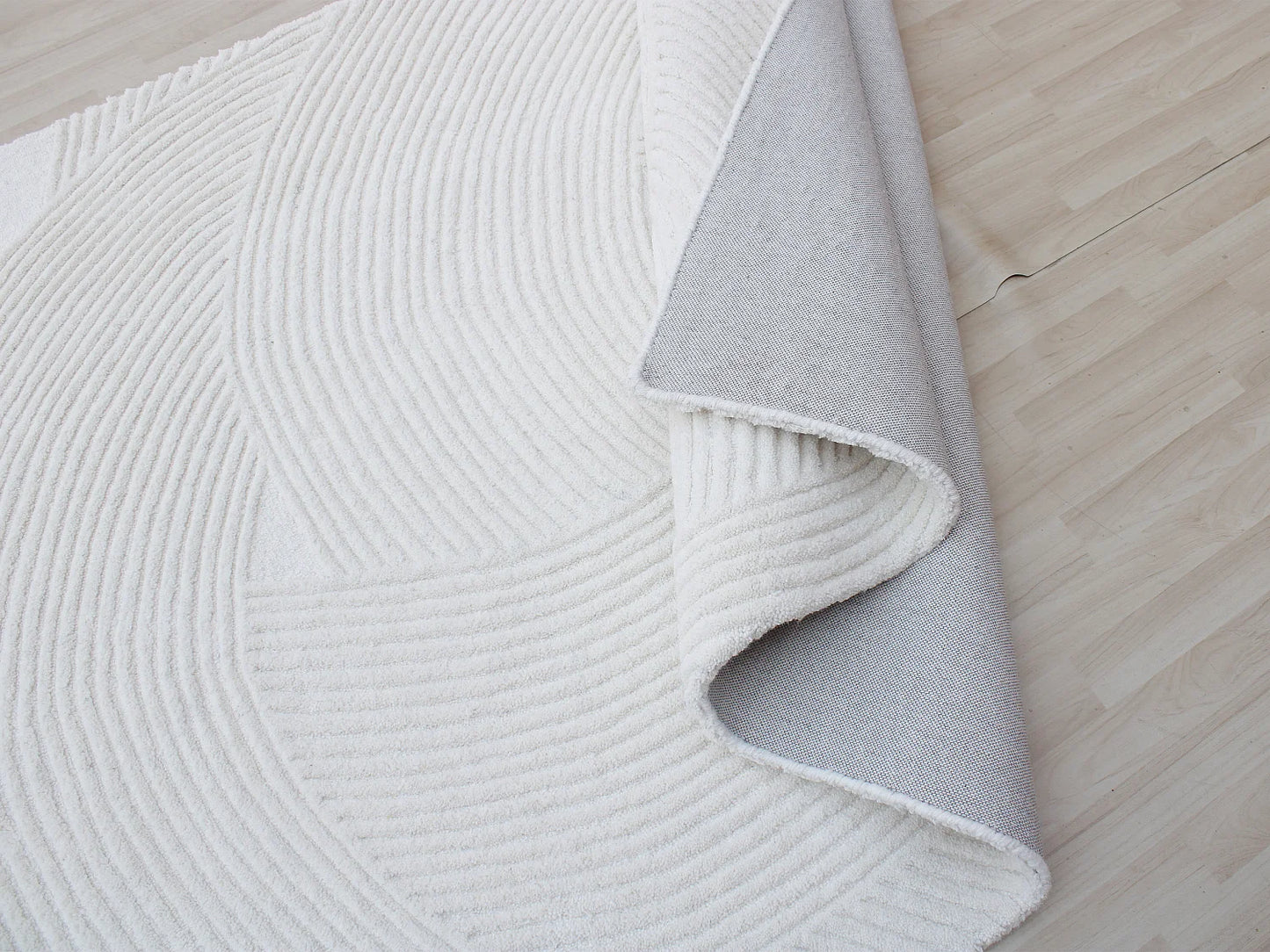 Tapis Japandi Relief Laine Fait Main - Bassam