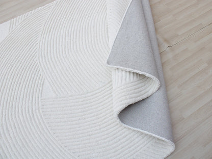 Tapis Japandi Relief Laine Fait Main - Bassam