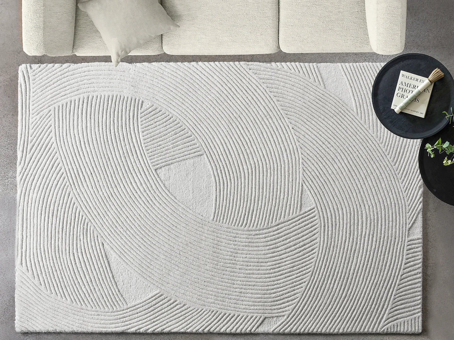Tapis Japandi Relief Laine Fait Main - Bassam