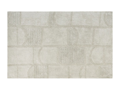 Tapis Japandi Relief Coton Ivoire - Hazela