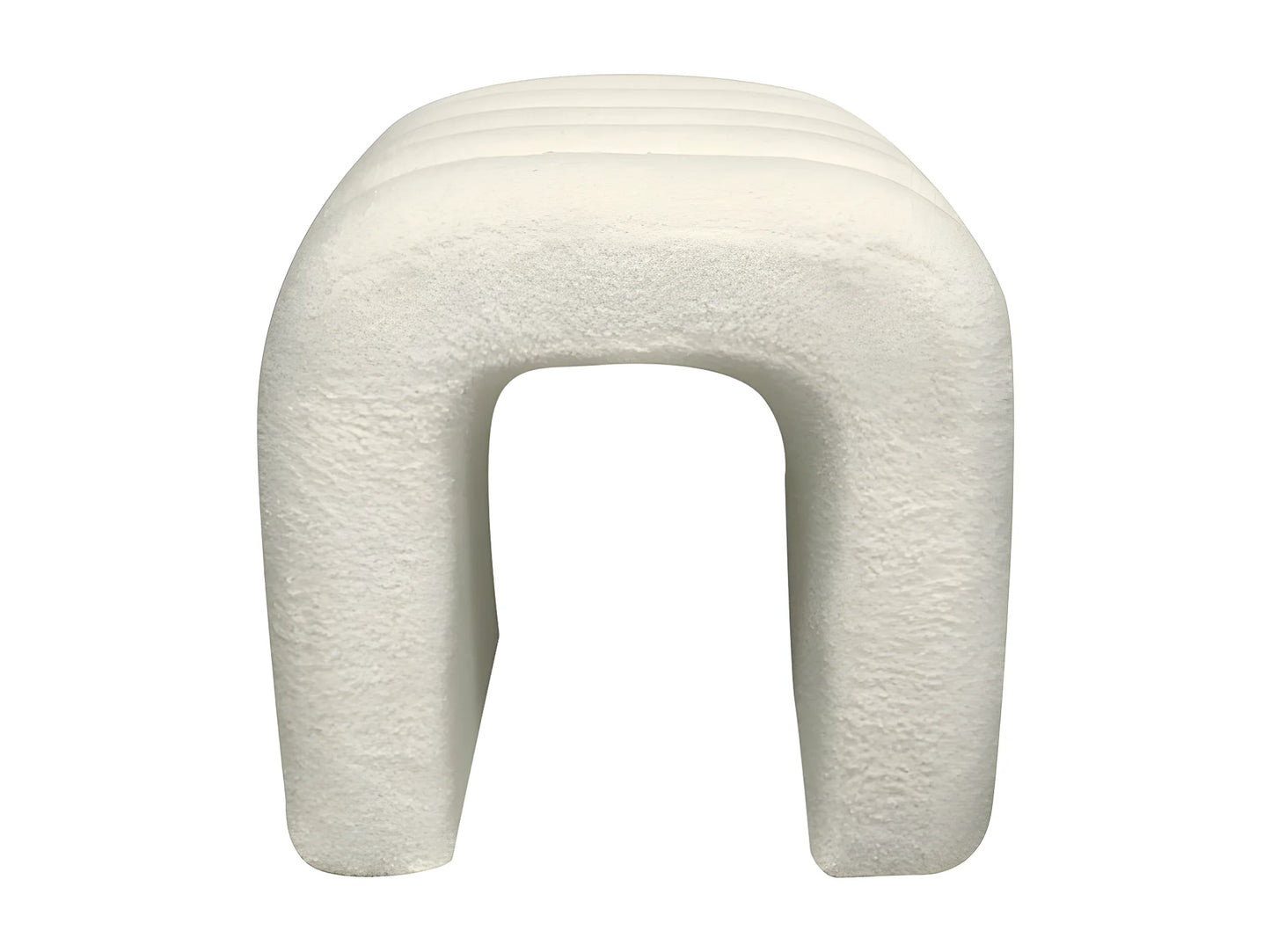 Tabouret Rembourré Japandi Bouclette Rouille - Mui