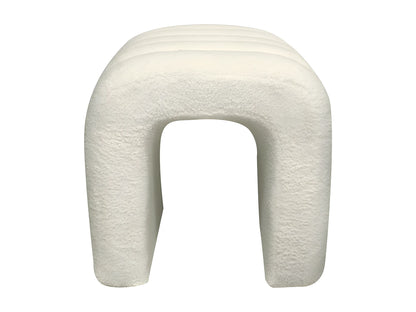 Tabouret Rembourré Japandi Bouclette Rouille - Mui