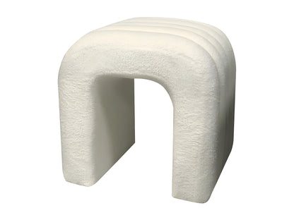 Tabouret Rembourré Japandi Bouclette Rouille - Mui