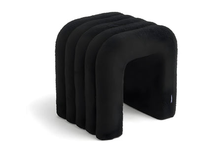 Tabouret Rembourré Japandi Bouclette Rouille - Mui