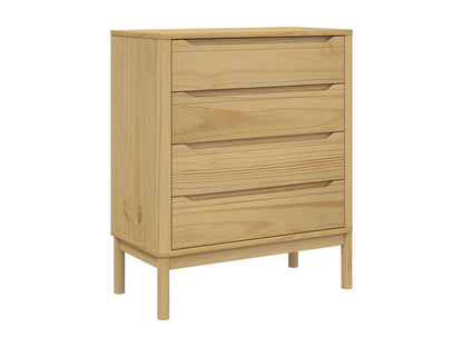 Commode Japandi Pin Massif Ciré - Floro
