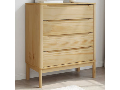 Commode Japandi Pin Massif Ciré - Floro