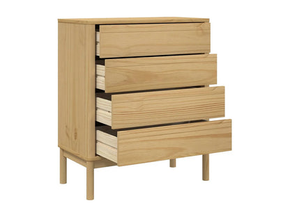 Commode Japandi Pin Massif Ciré - Floro