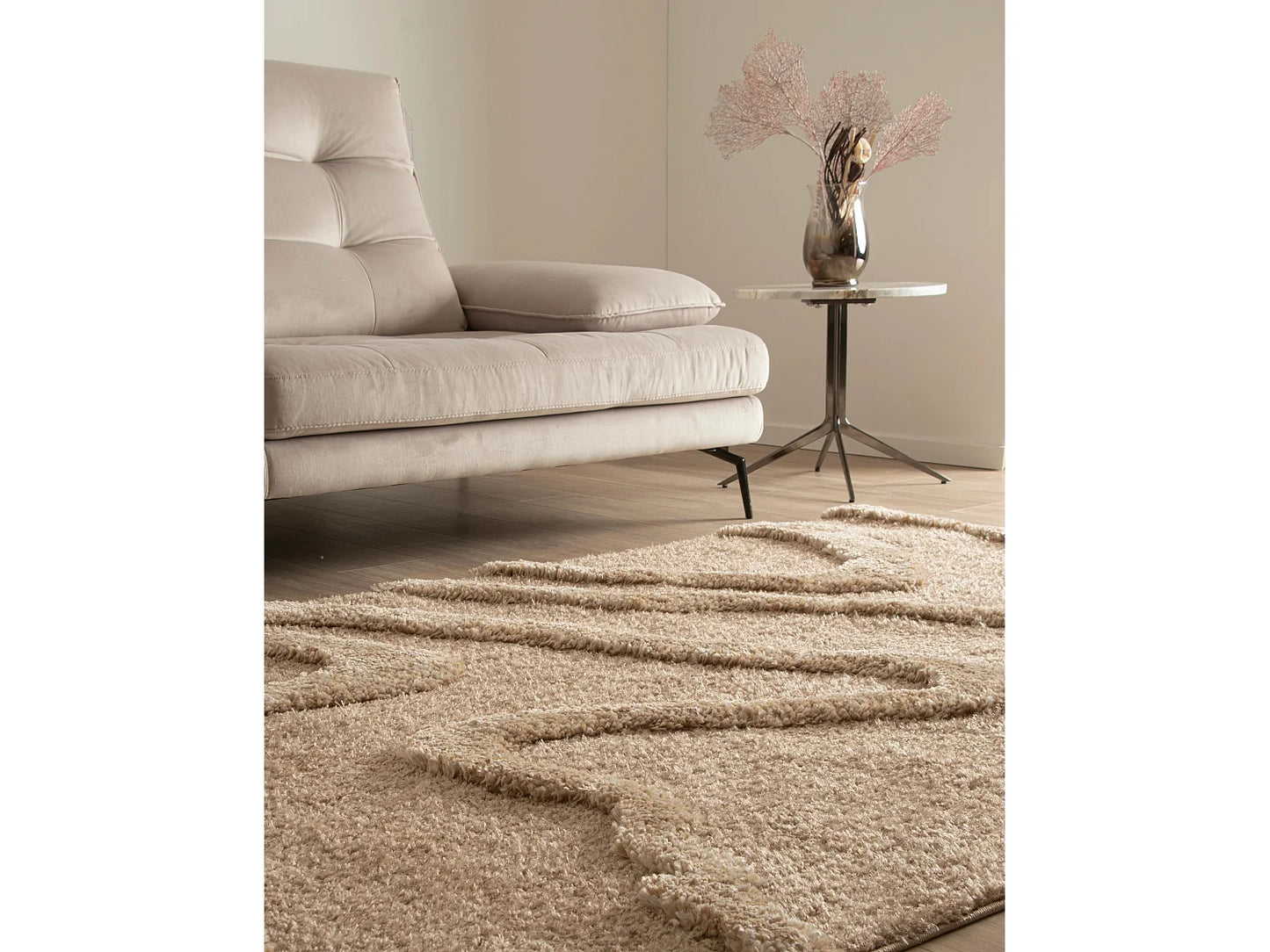 Tapis Shaggy Japandi Brun Cosy - Thun