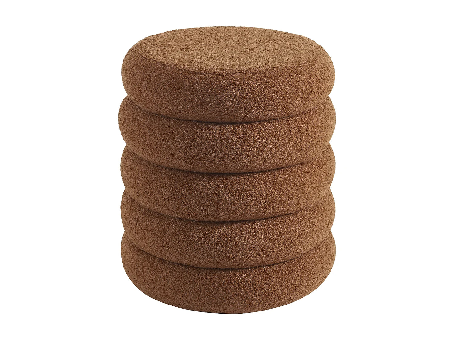Pouf Carré Japandi Tissu Terracotta - Ecambi