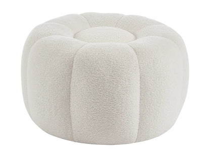 Pouf Design Japandi Fleur Bouclette - Delpoda