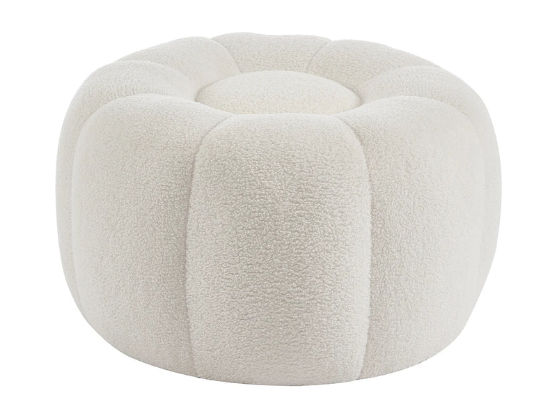 Pouf Design Japandi Fleur Bouclette - Delpoda