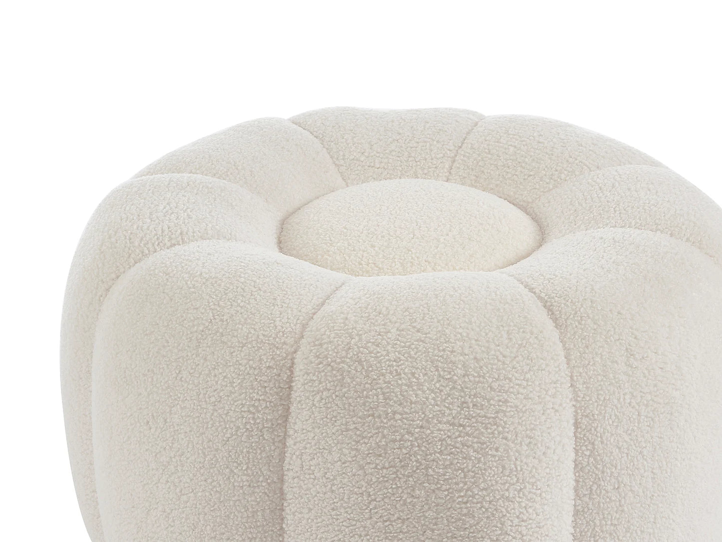 Pouf Design Japandi Fleur Bouclette - Delpoda
