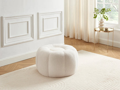 Pouf Design Japandi Fleur Bouclette - Delpoda