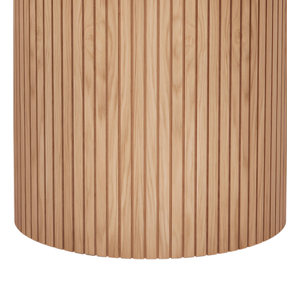 Table à Manger Extensible Japandi 4 à 6 Personnes Bois Clair ø120 - Toscana