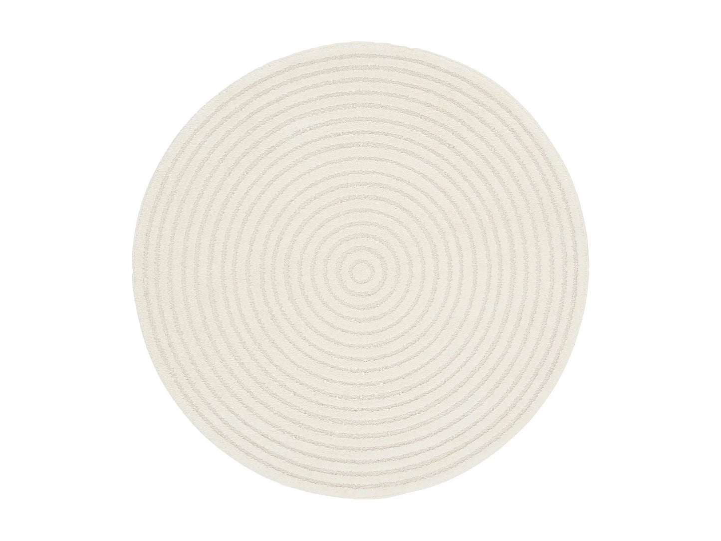 Tapis Rond Japandi Cercles Relief - Cercles