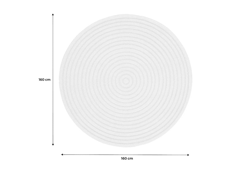 Tapis Rond Japandi Cercles Relief - Cercles