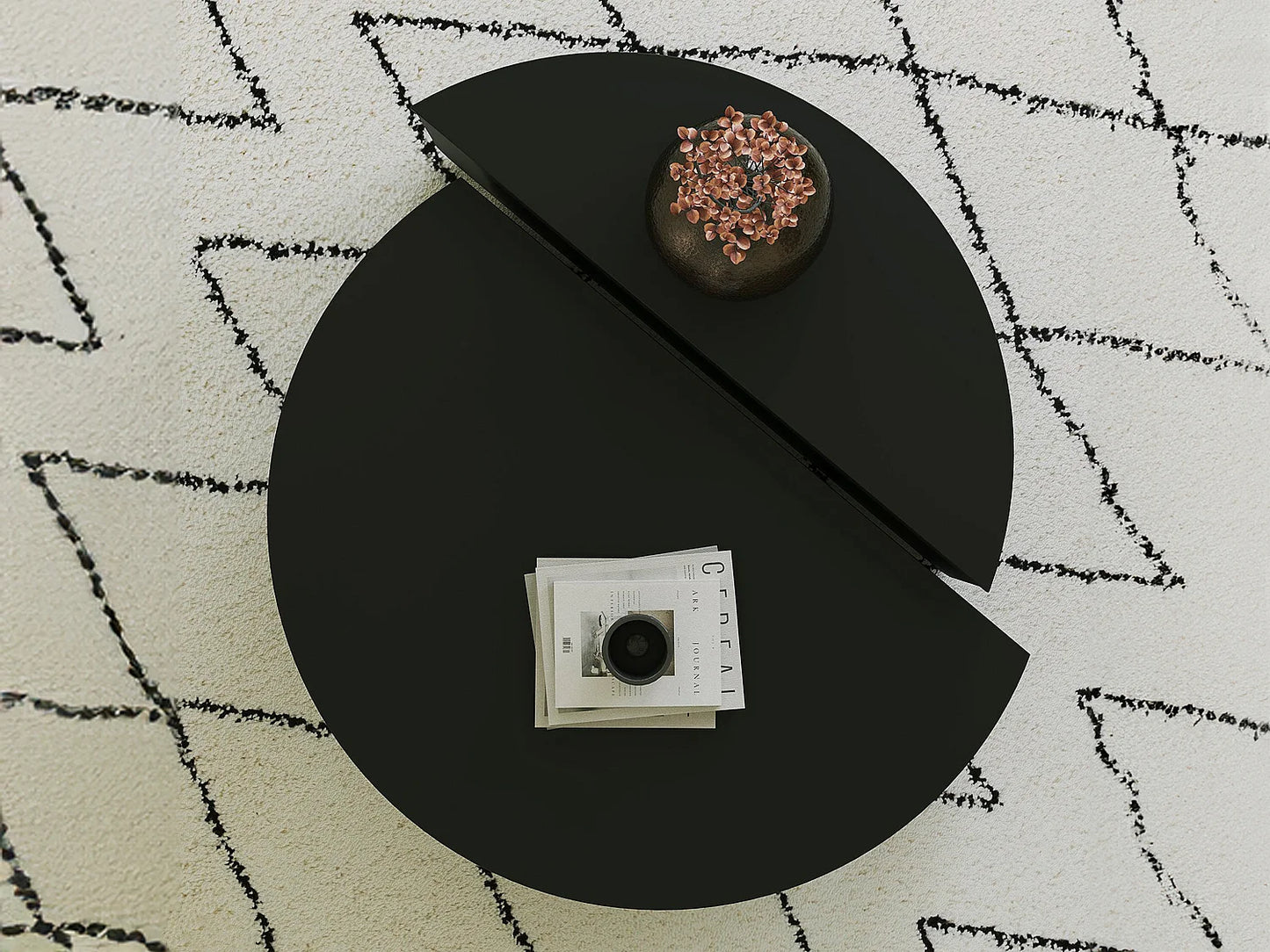 Table Basse Japandi Gigogne Noire - Aloeva