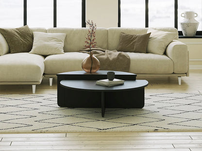 Table Basse Japandi Gigogne Noire - Aloeva