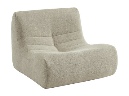 Fauteuil Japandi Chauffeuse Bouclette Texturé - 1 Place