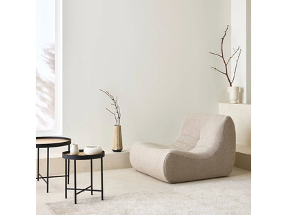 Fauteuil Japandi Chauffeuse Bouclette Texturé - 1 Place