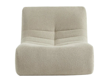 Fauteuil Japandi Chauffeuse Bouclette Texturé - 1 Place