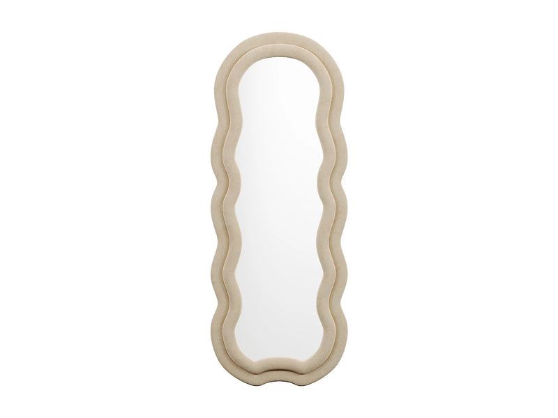Miroir Psyché Japandi Velours Beige - Linoa