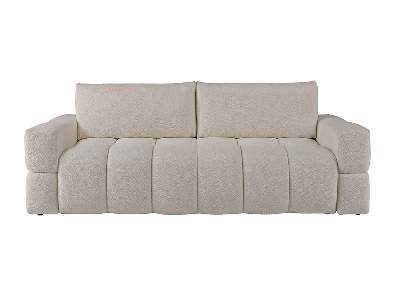 Canapé Japandi Convertible Bouclette Beige 3 Places - Issoro