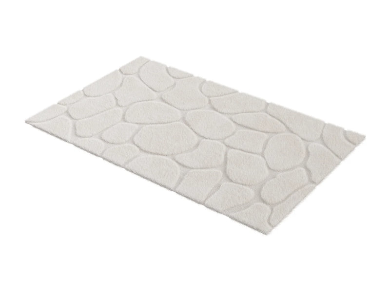 Tapis Japandi Effet Fourrure Beige - Arenso