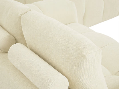 Canapé Japandi Tissu Beige 3 Places - Berenia