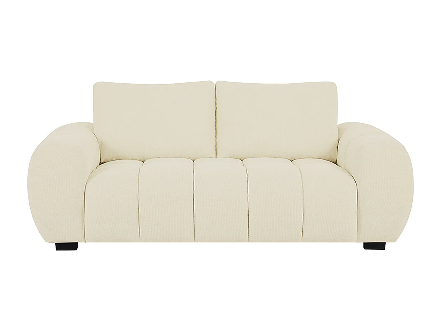 Canapé Japandi Tissu Beige 3 Places - Berenia